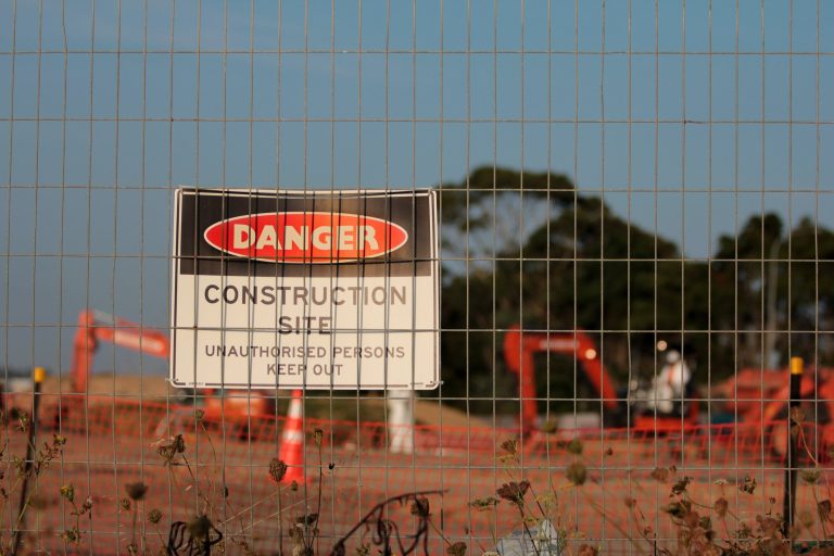 danger sign construction site