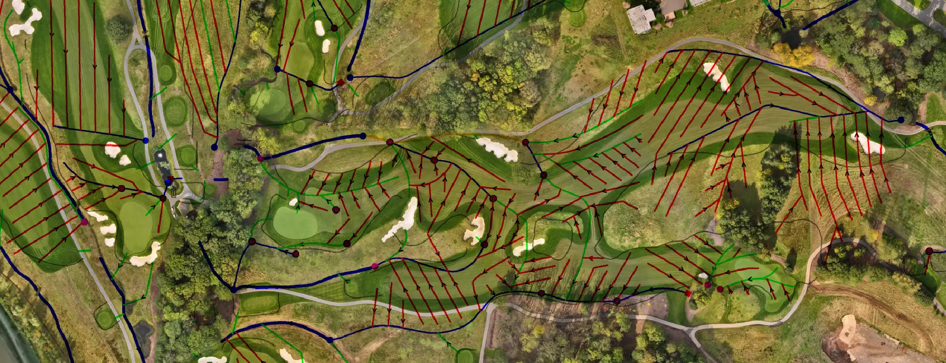 Golf course drainage plan overview