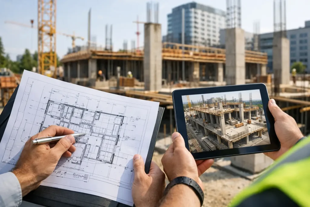 Compare Construction Sites Directly to Architects Plans