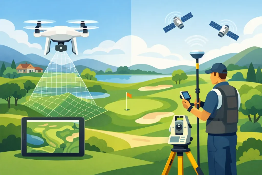 Drone Mapping vs GPS Surveying for Golf Courses