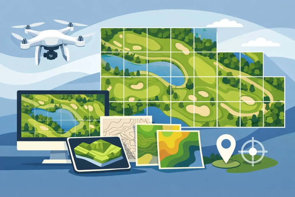 Drone Orthomosaic Map for Golf Course Planning