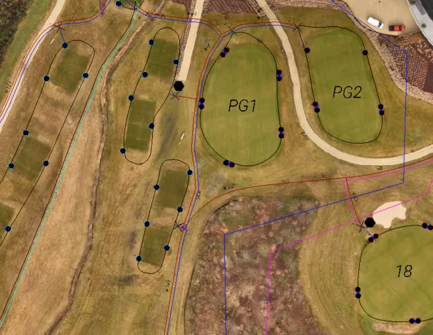 High resolution aerial golf turf and irrigation survey